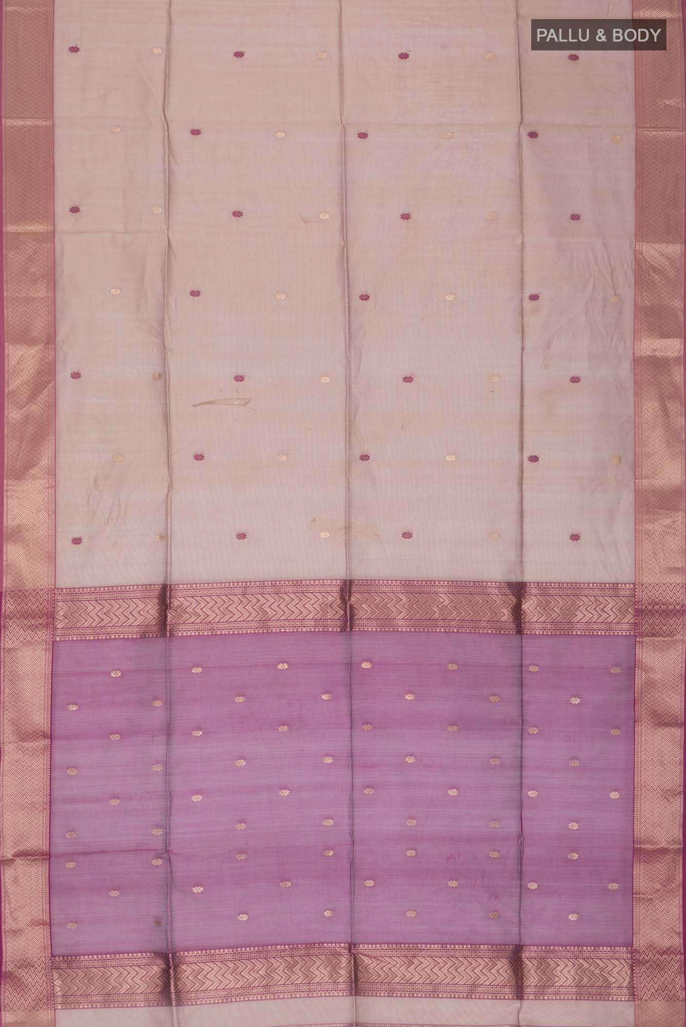 Brown Maheshwari Silk Cotton Saree