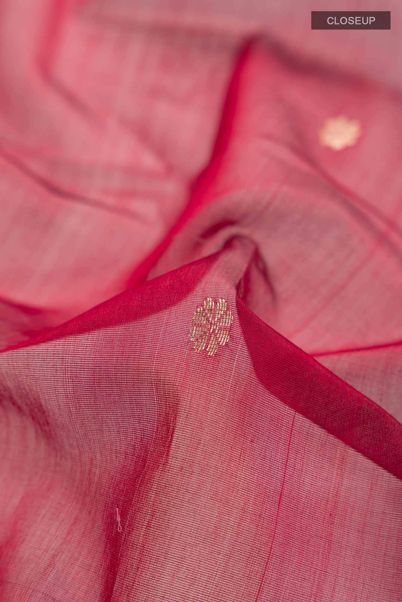 Maroon Maheshwari Silk Cotton Saree