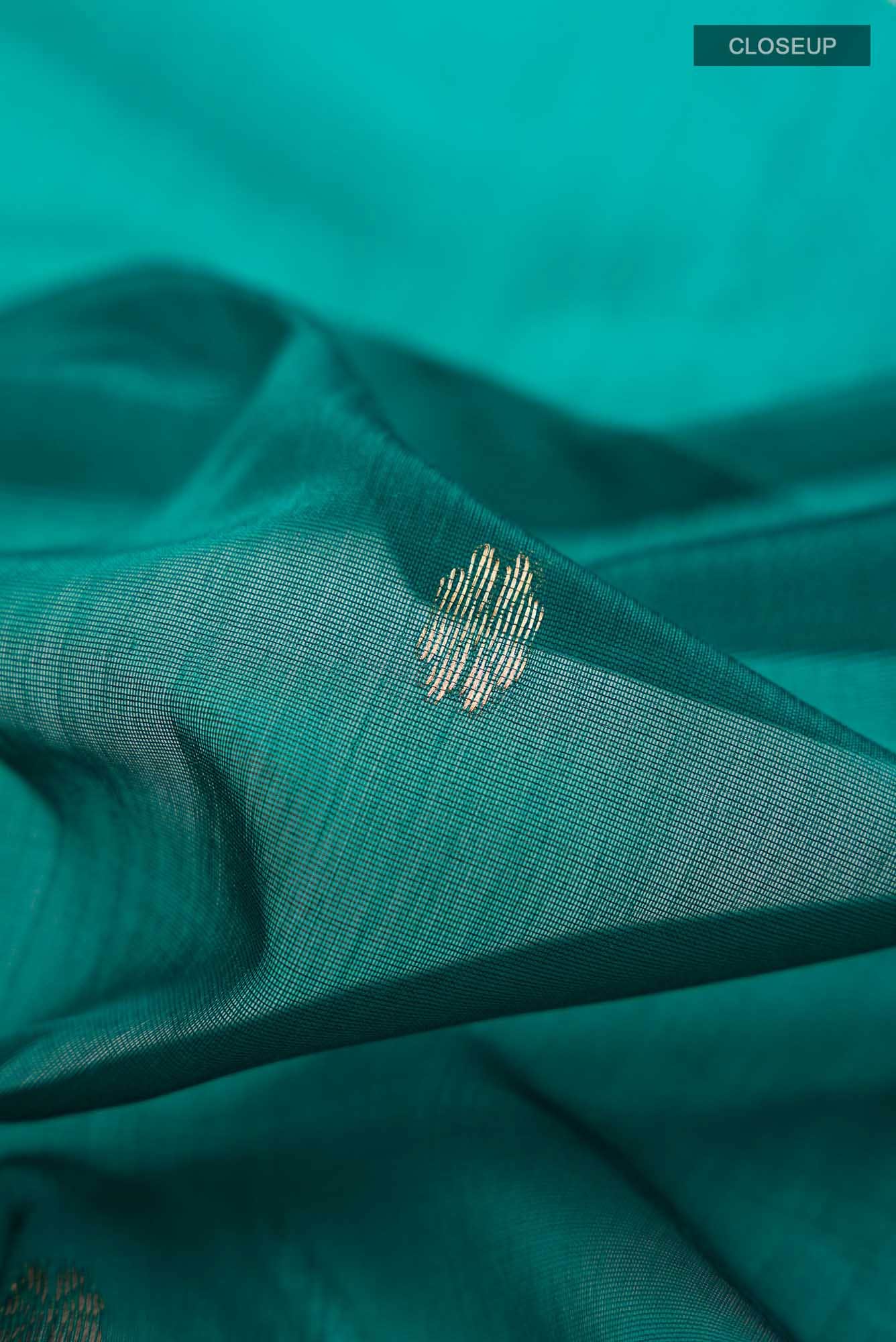 Green Maheshwari Silk Cotton Saree