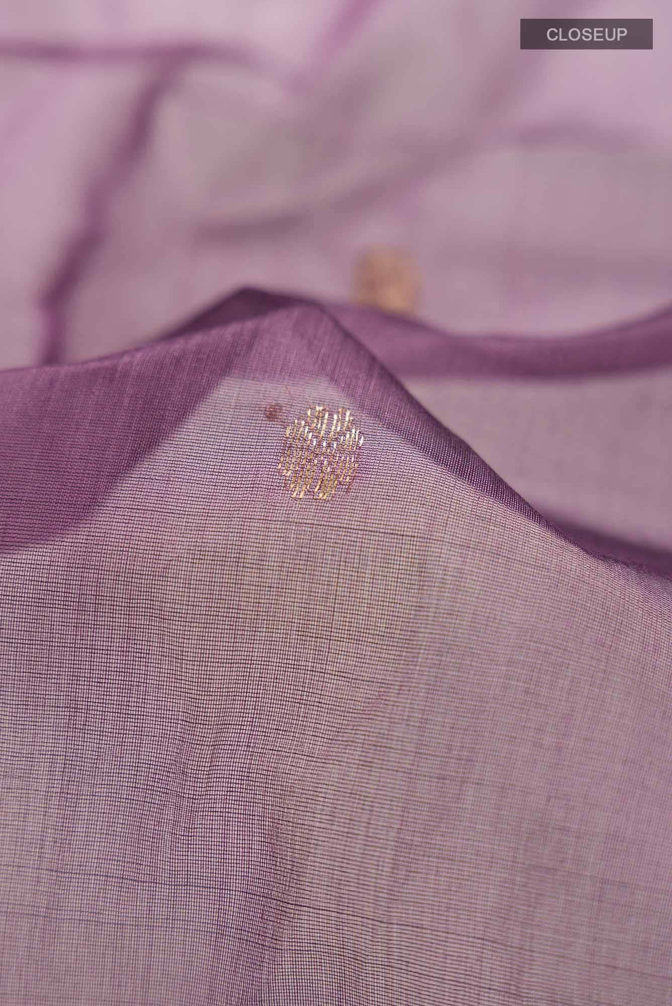 Lavender Maheshwari Silk Cotton Saree