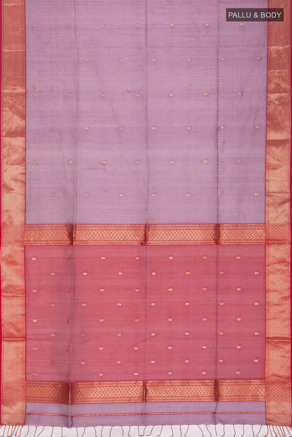Lavender Maheshwari Silk Cotton Saree