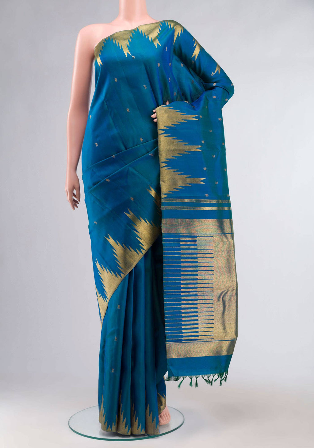 Blue Kanchipuram Silk Saree