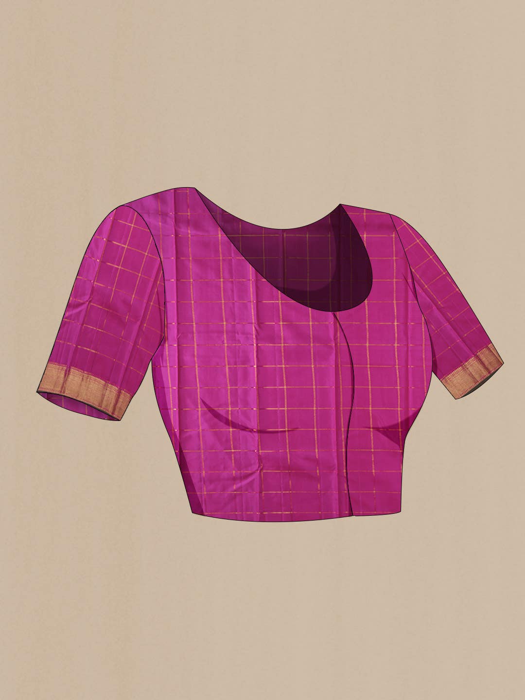 Pure Silk Pure Zari Purple Kanchipuram Saree