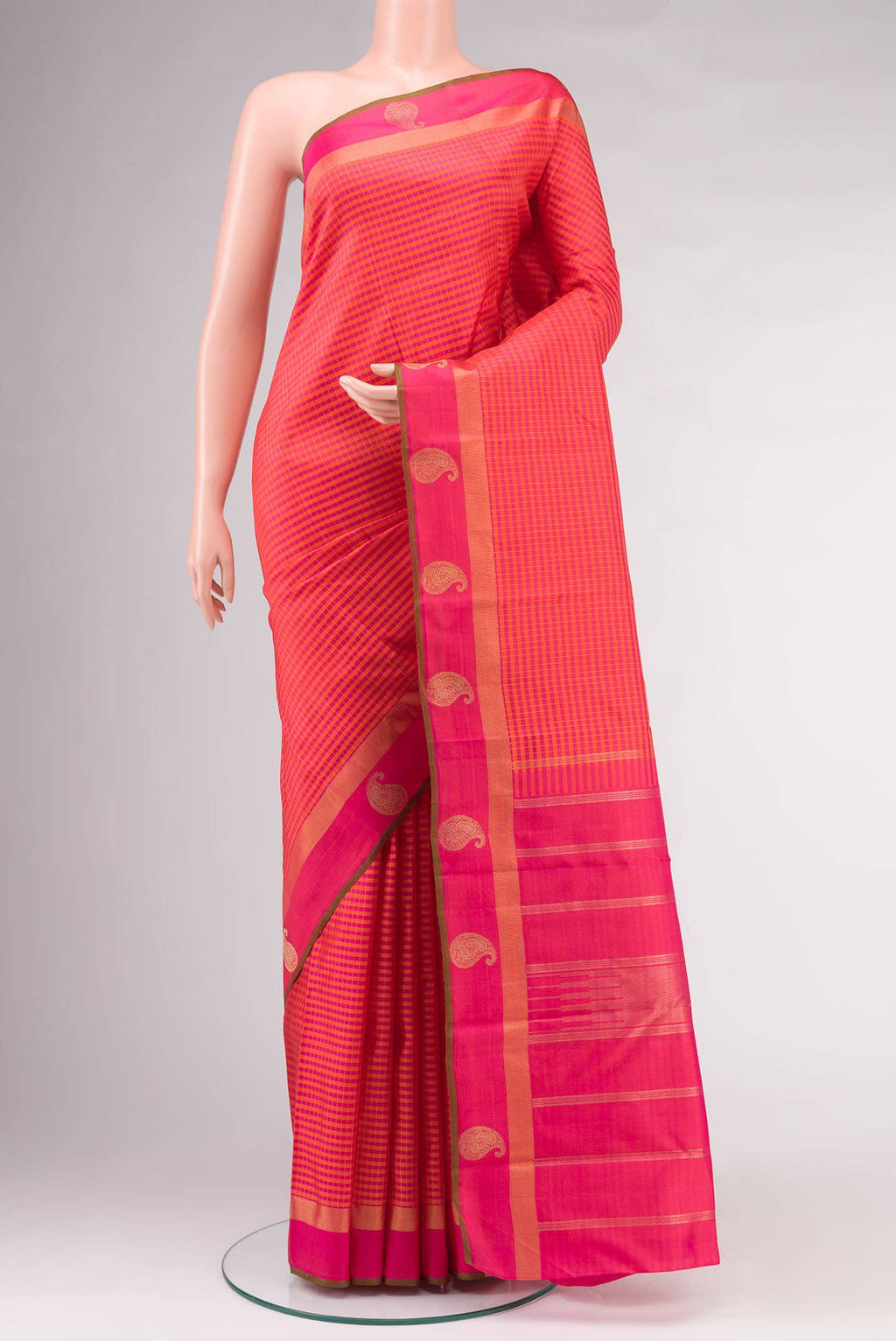 Pure Silk Pure Zari Multi Kanchipuram Saree