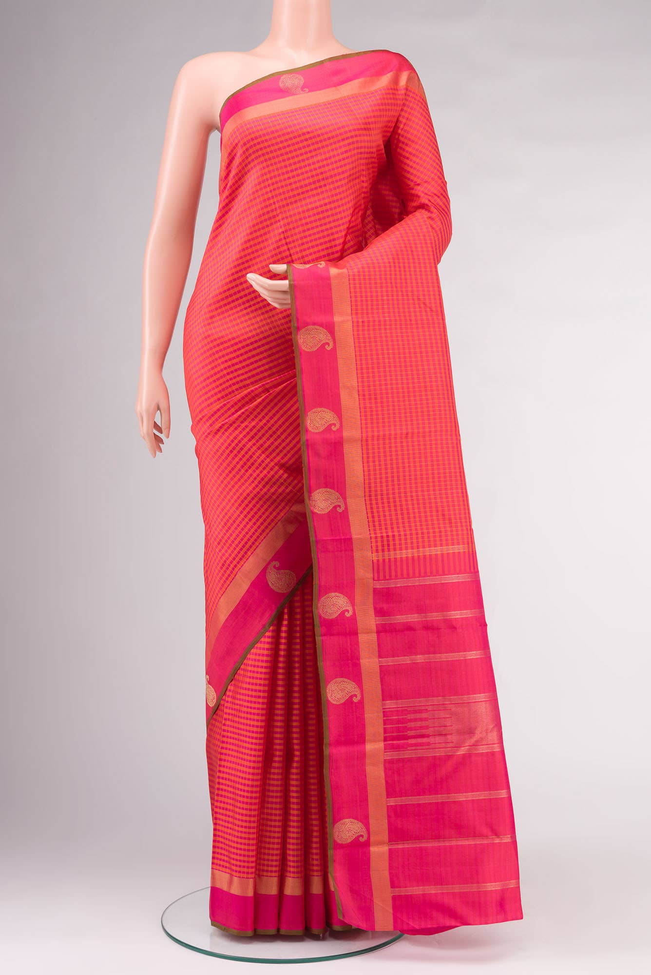 Pure Silk Pure Zari Multi Kanchipuram Saree