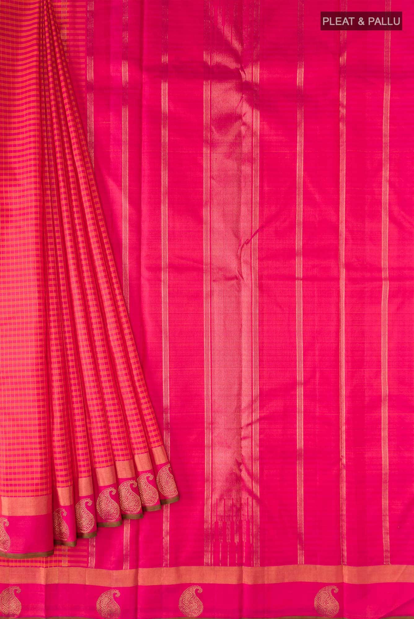 Pure Silk Pure Zari Multi Kanchipuram Saree