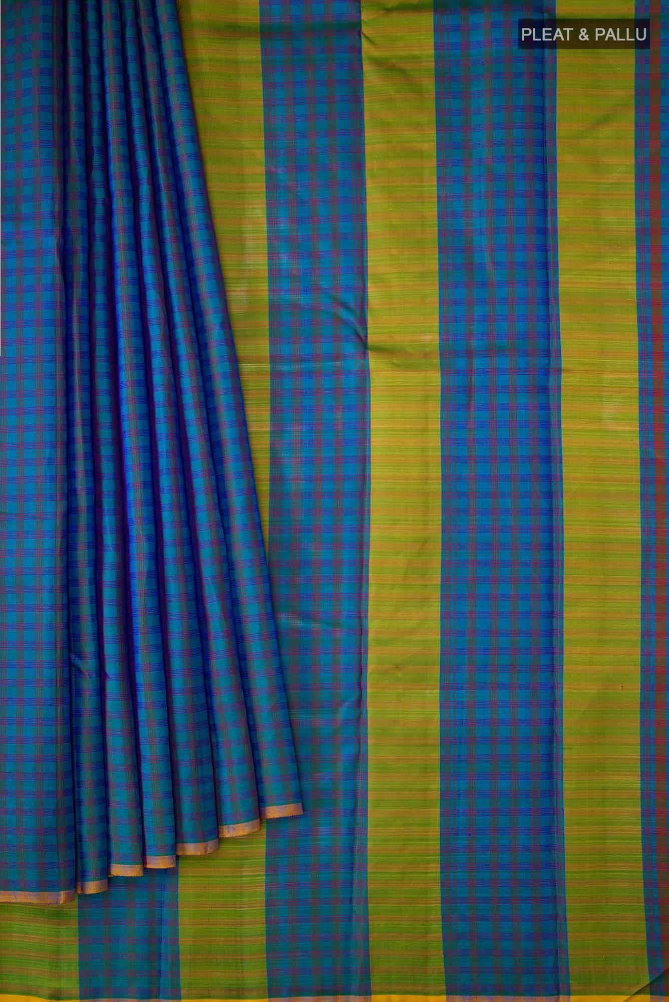 Blue Kanchipuram Silk Saree