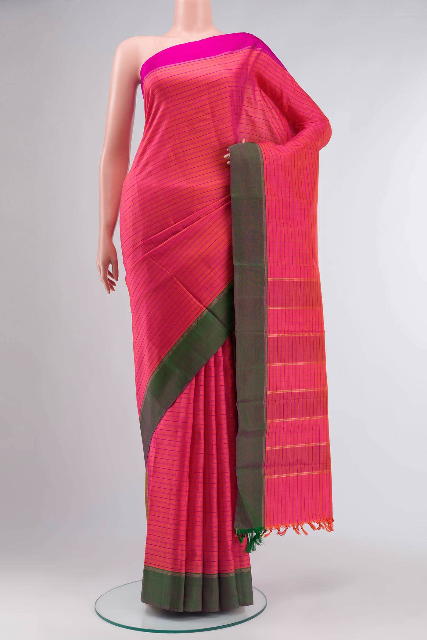 Pink Kanchipuram Silk Saree