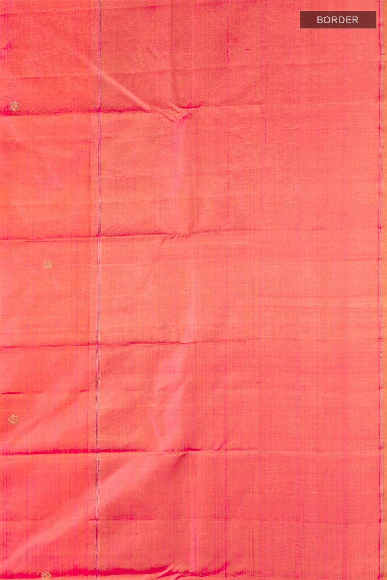 Pure Silk Pure Zari Pink with Orange Dual Tone Kanchipuram Saree