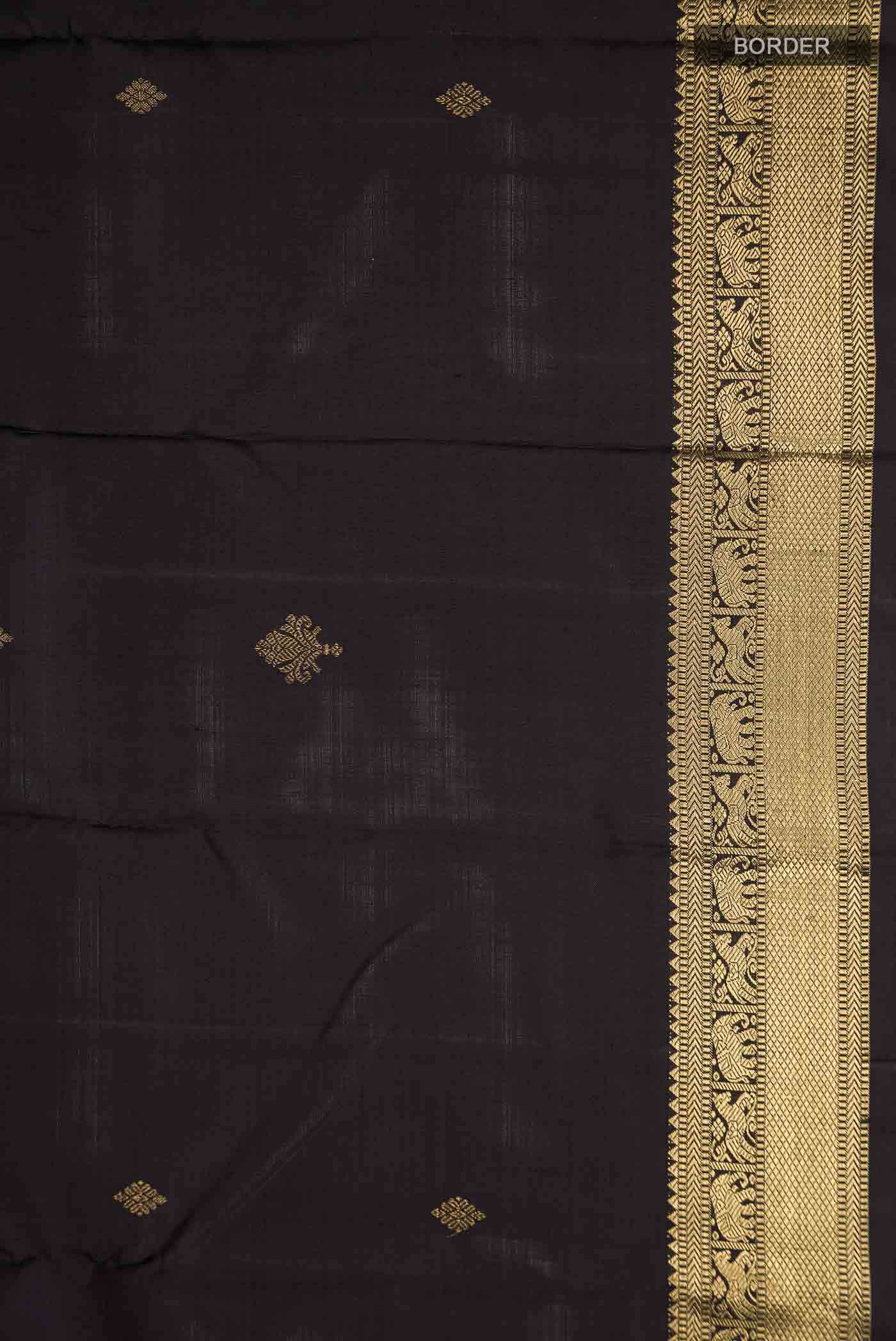 Black Kanchipuram Silk Saree