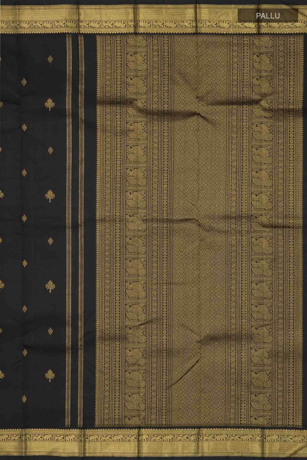 Black Kanchipuram Silk Saree