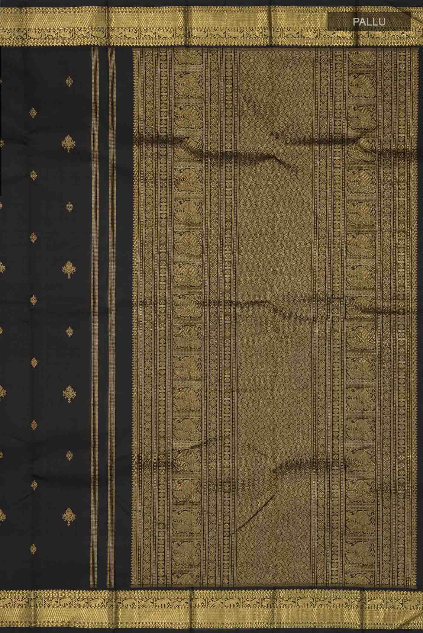 Black Kanchipuram Silk Saree