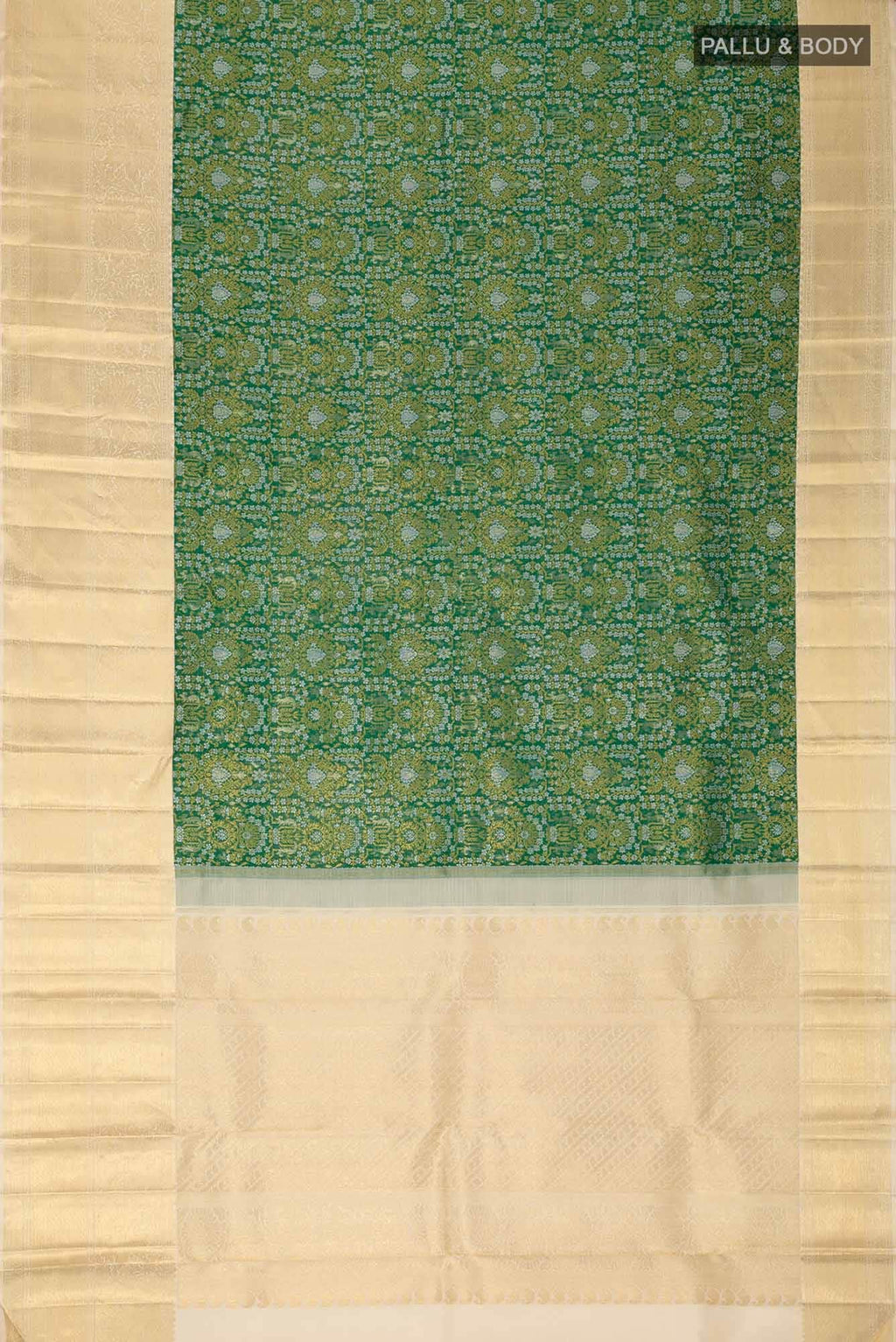 Pure Silk Pure Zari Green Kanchipuram Saree