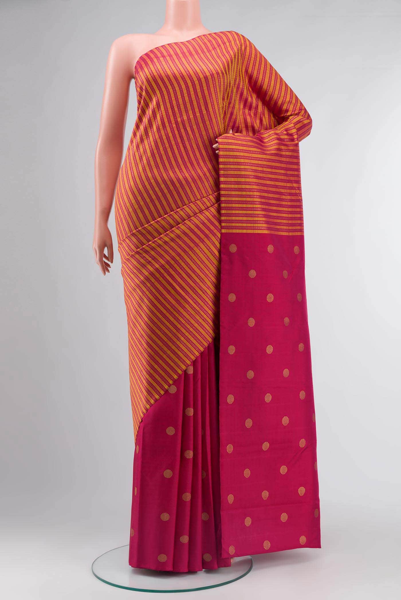 Pink Kanchipuram Silk Saree