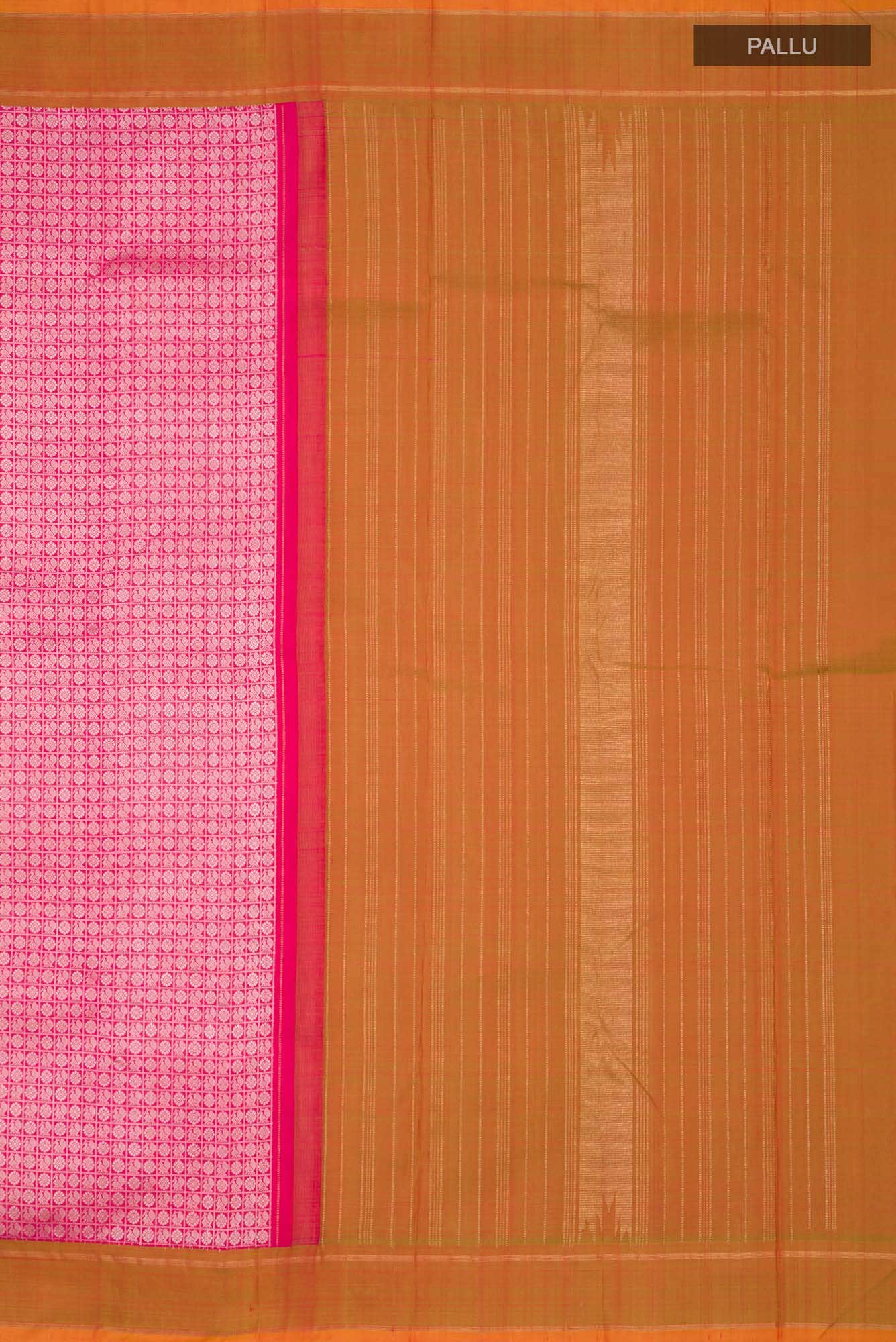 Pure Silk Pure Zari Pink Kanchipuram Saree