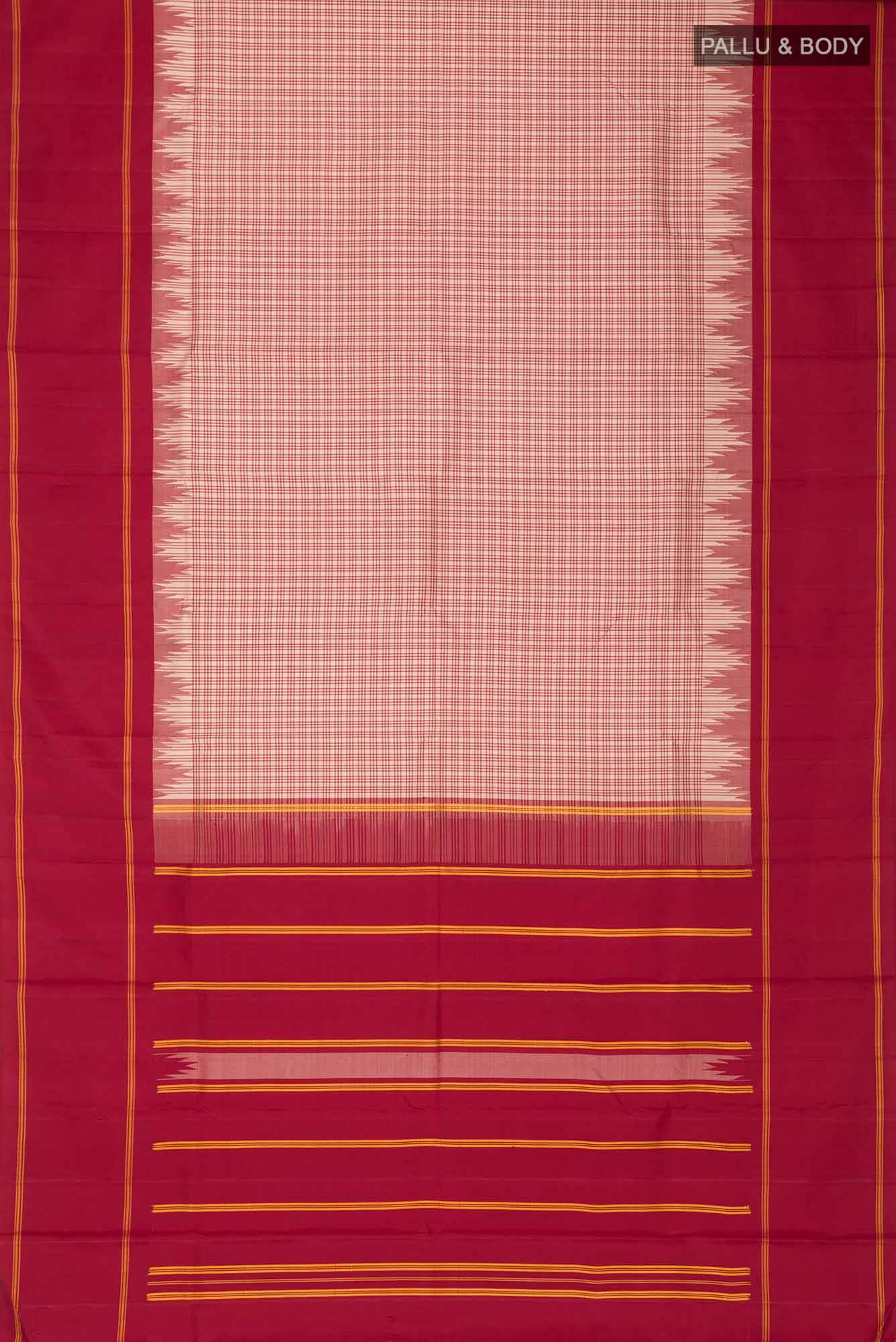 Beige Kanchipuram Silk Saree