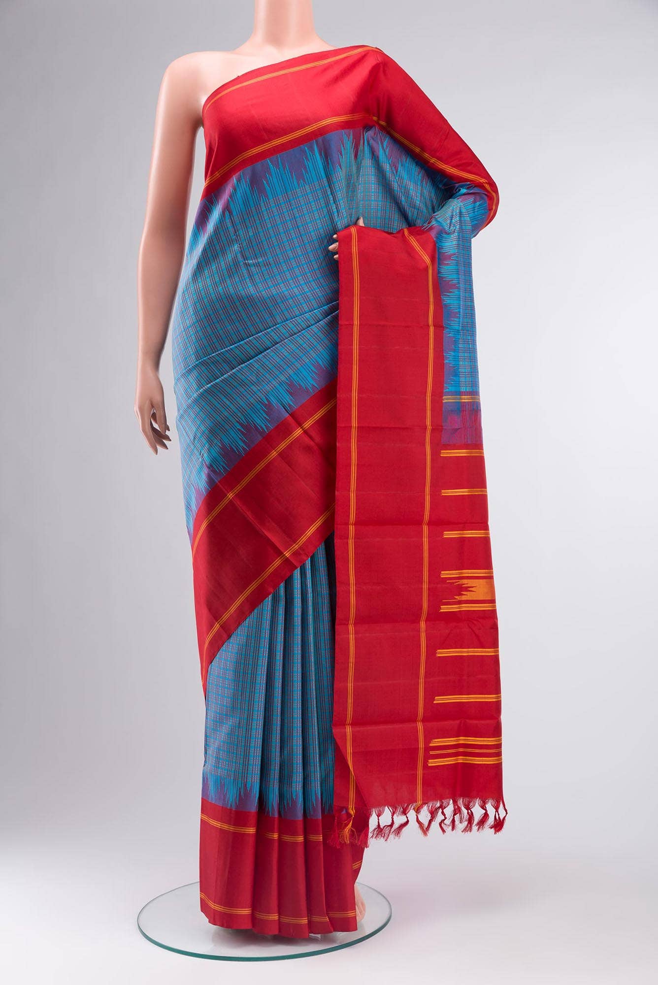 Blue Kanchipuram Silk Saree