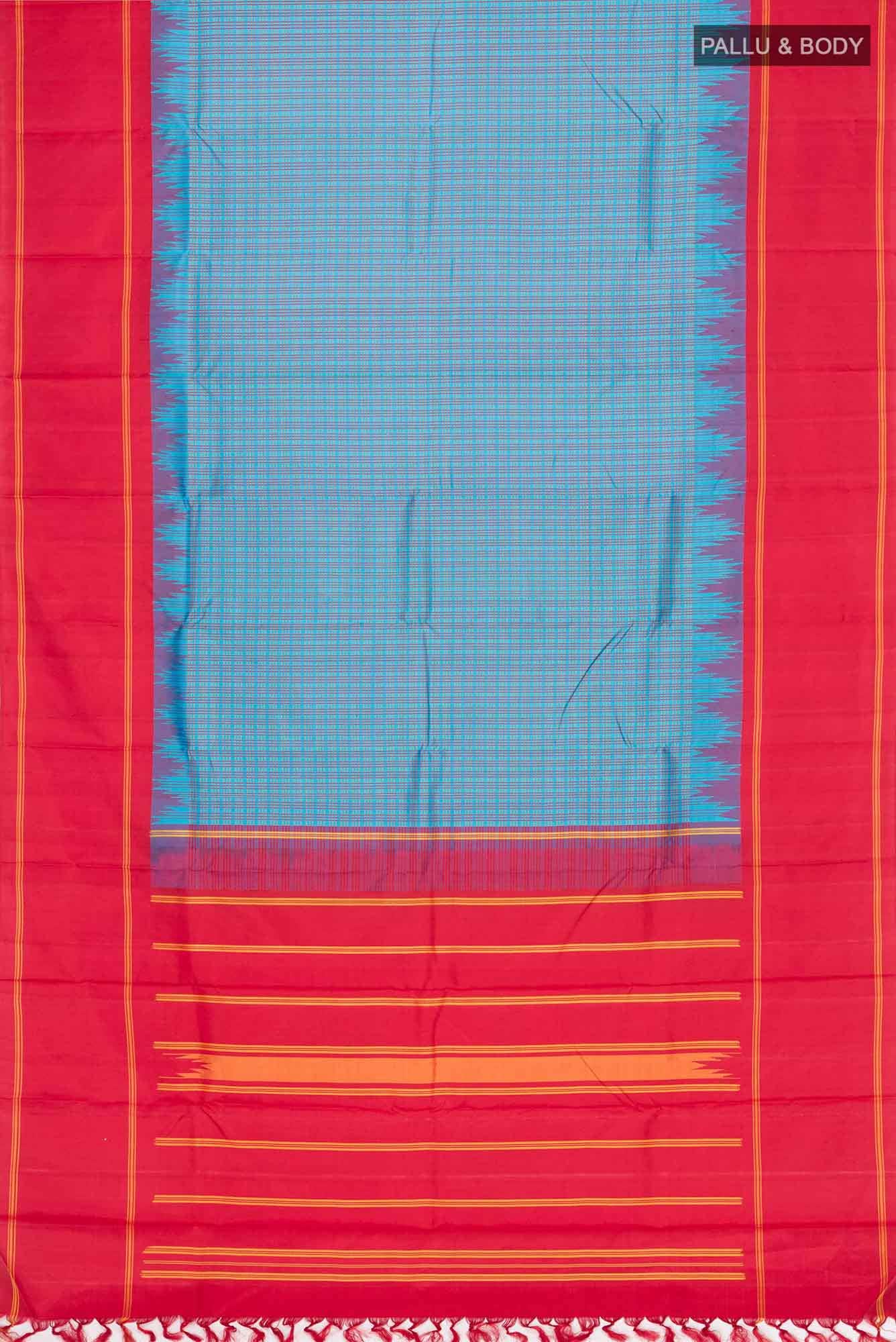 Blue Kanchipuram Silk Saree