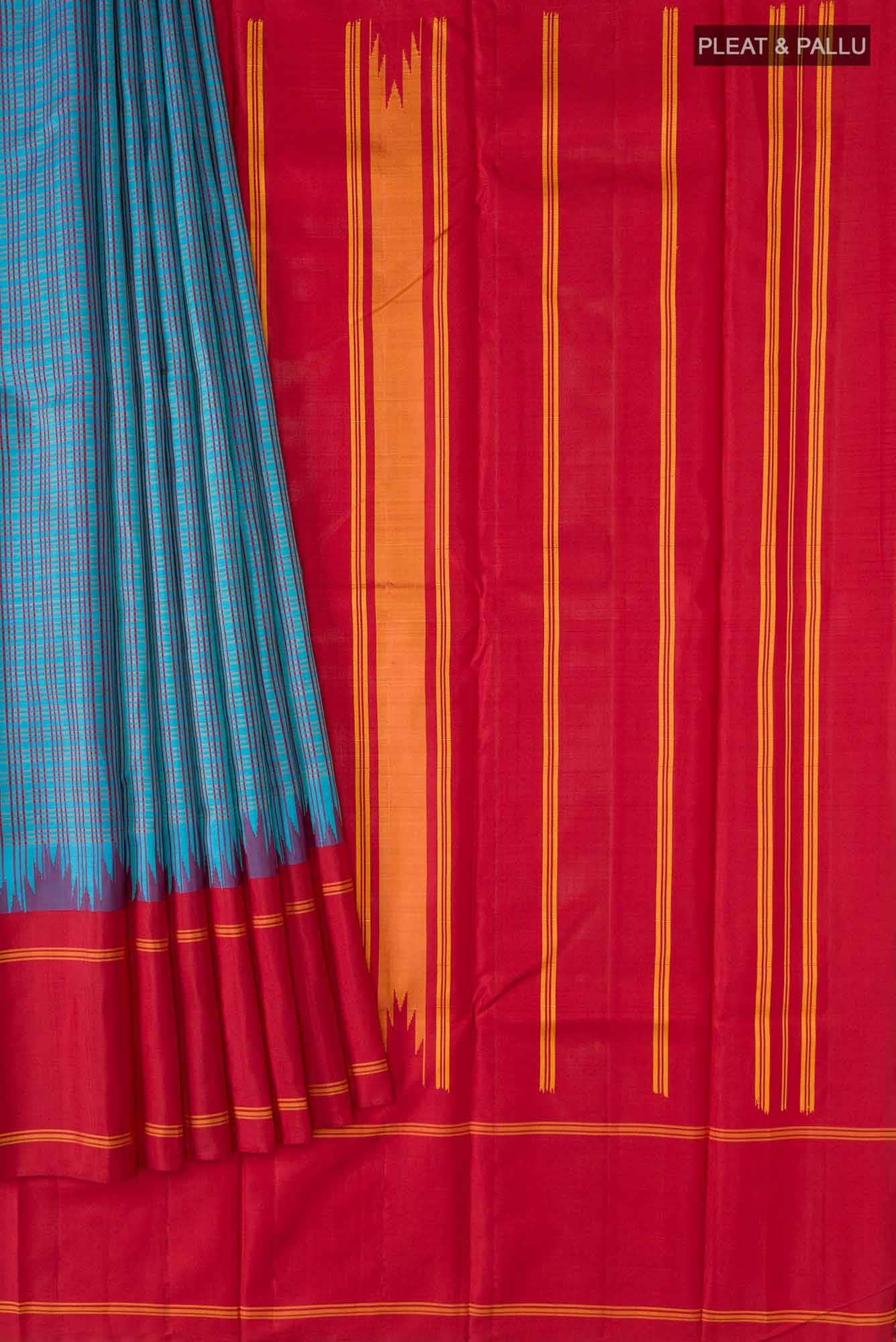 Blue Kanchipuram Silk Saree