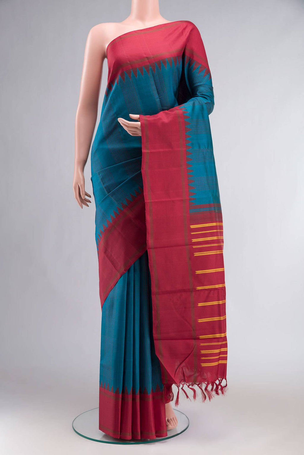 Blue Kanchipuram Silk Saree