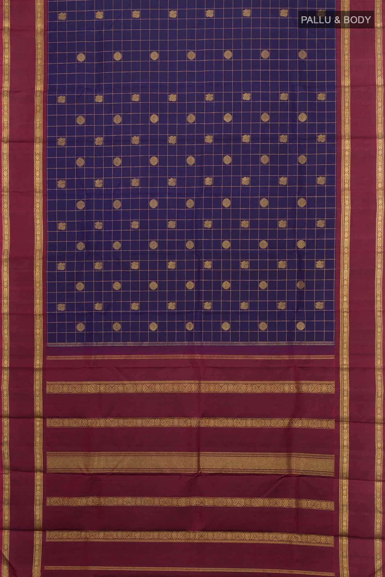 Blue Kanchipuram Silk Saree