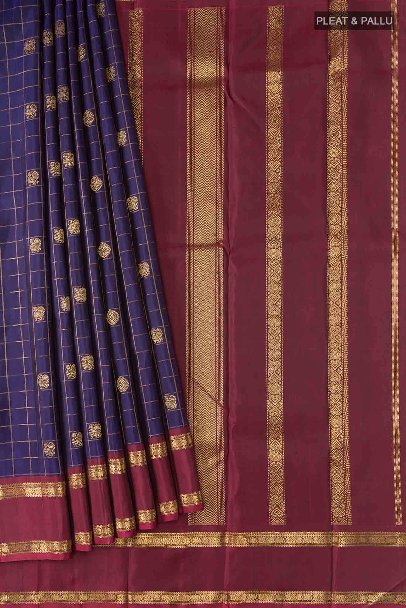 Blue Kanchipuram Silk Saree