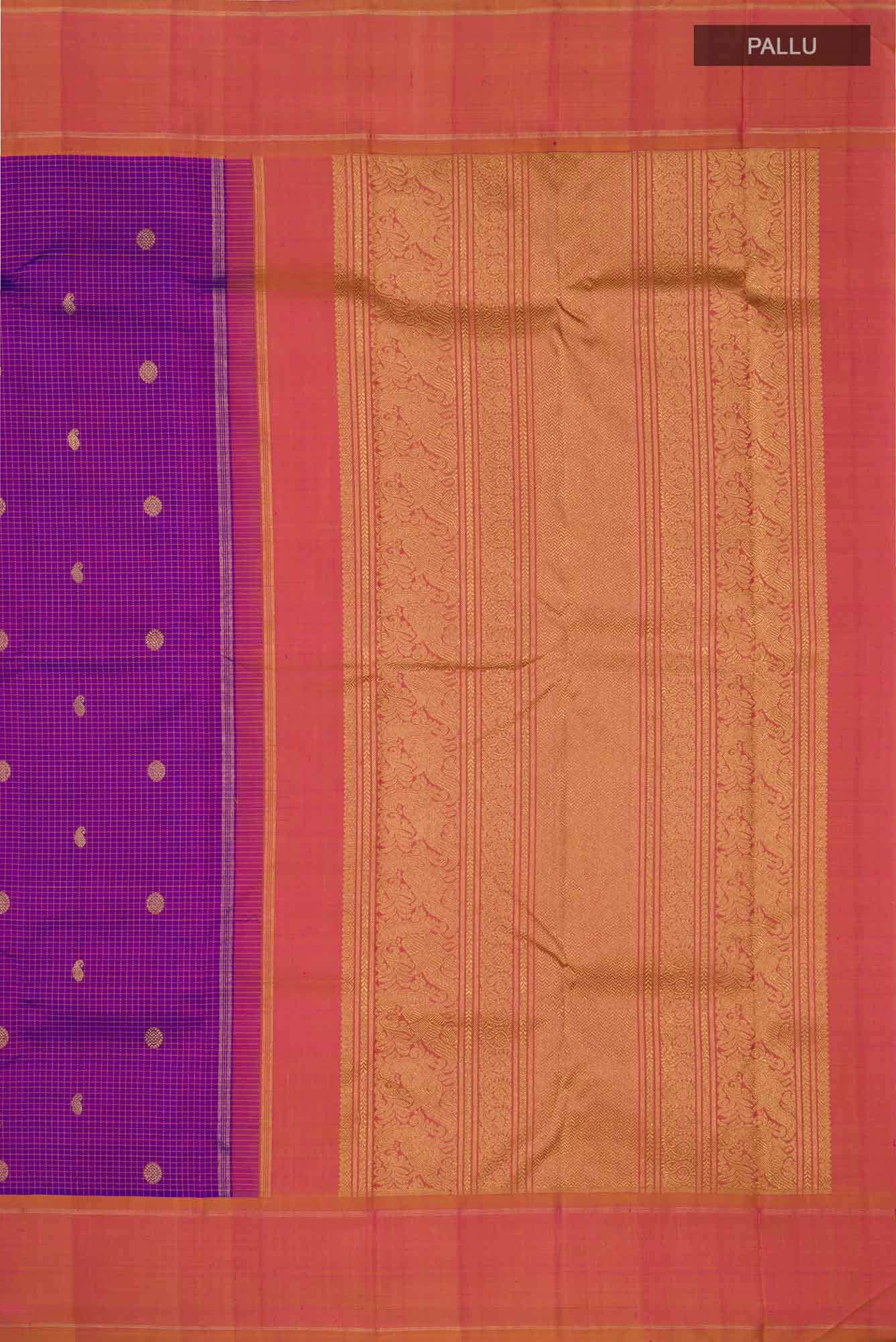 Pure Silk Pure Zari Purple Kanchipuram Saree