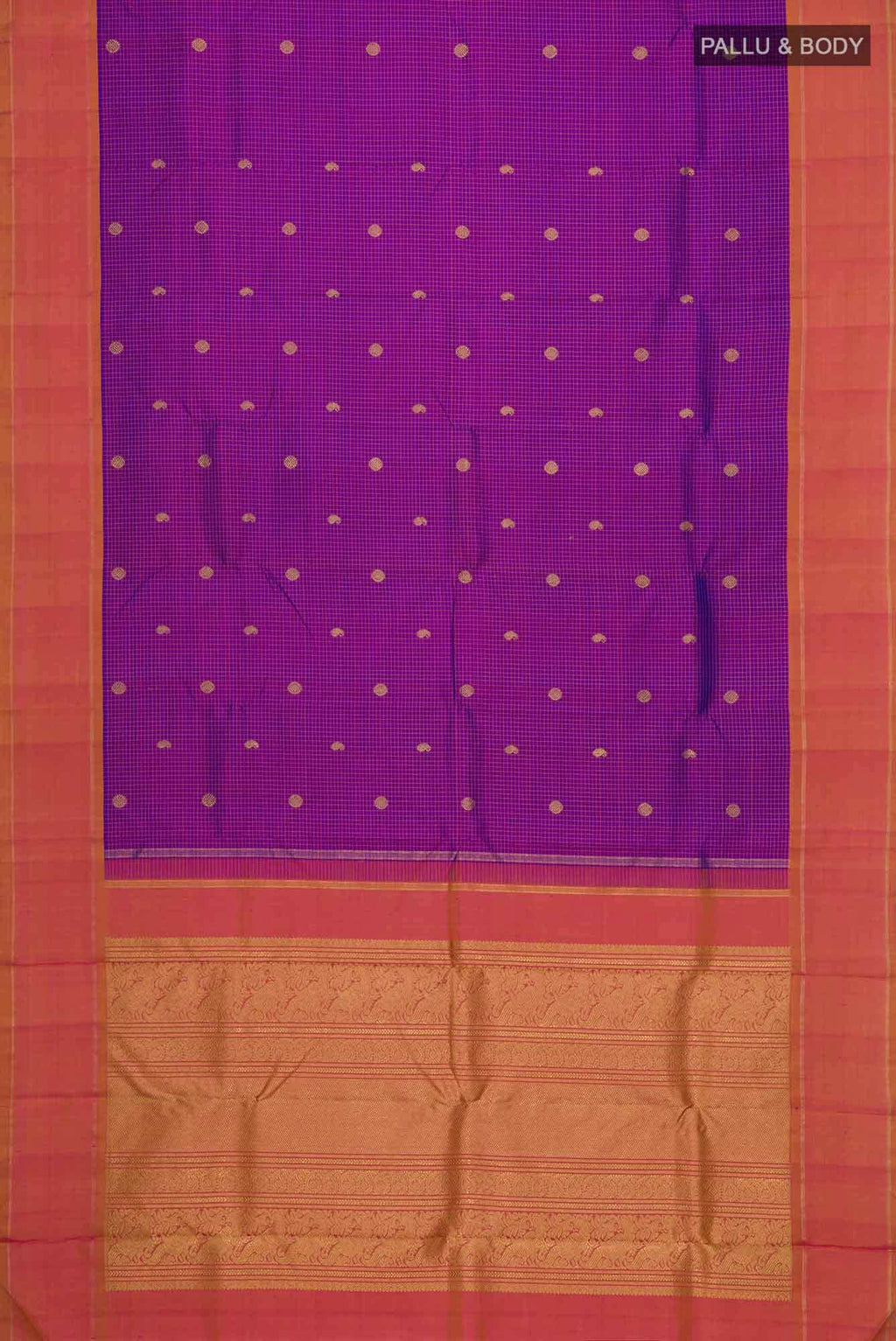 Pure Silk Pure Zari Purple Kanchipuram Saree