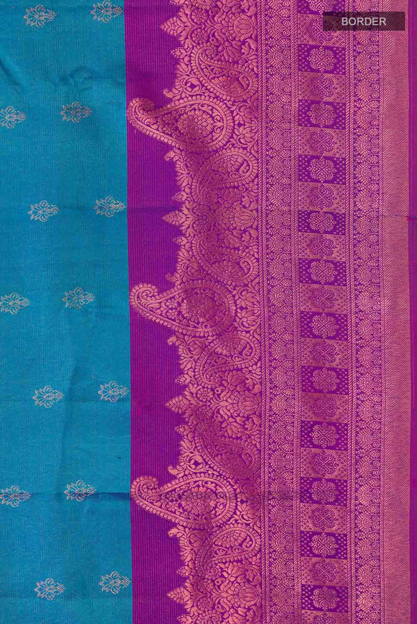 Blue Kanchipuram Silk Saree