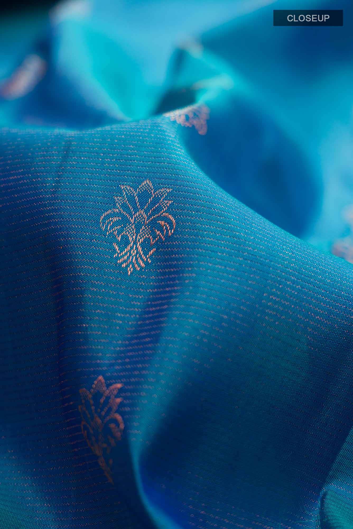 Blue Kanchipuram Silk Saree
