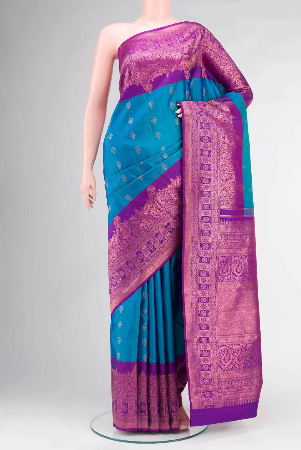 Blue Kanchipuram Silk Saree