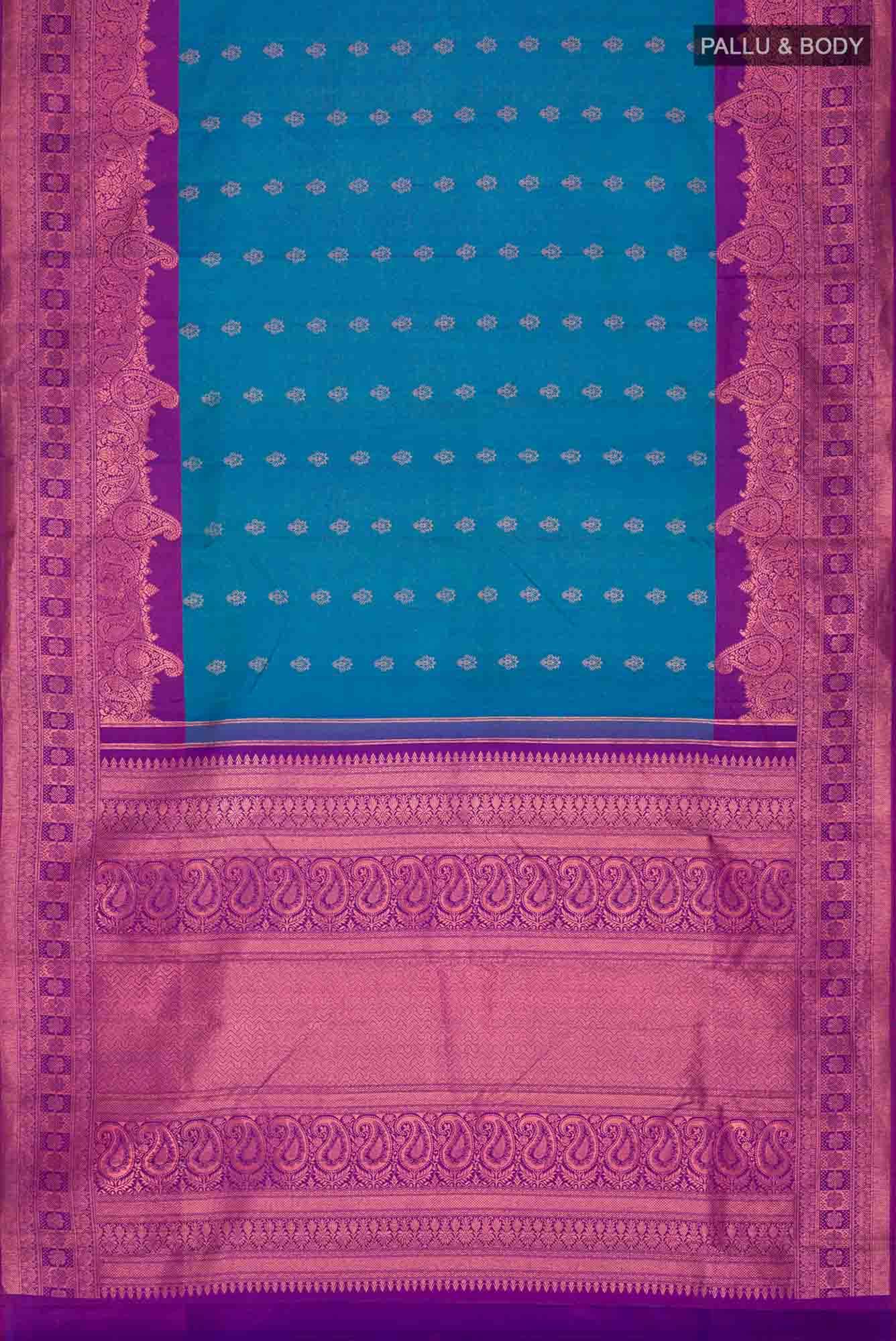 Blue Kanchipuram Silk Saree
