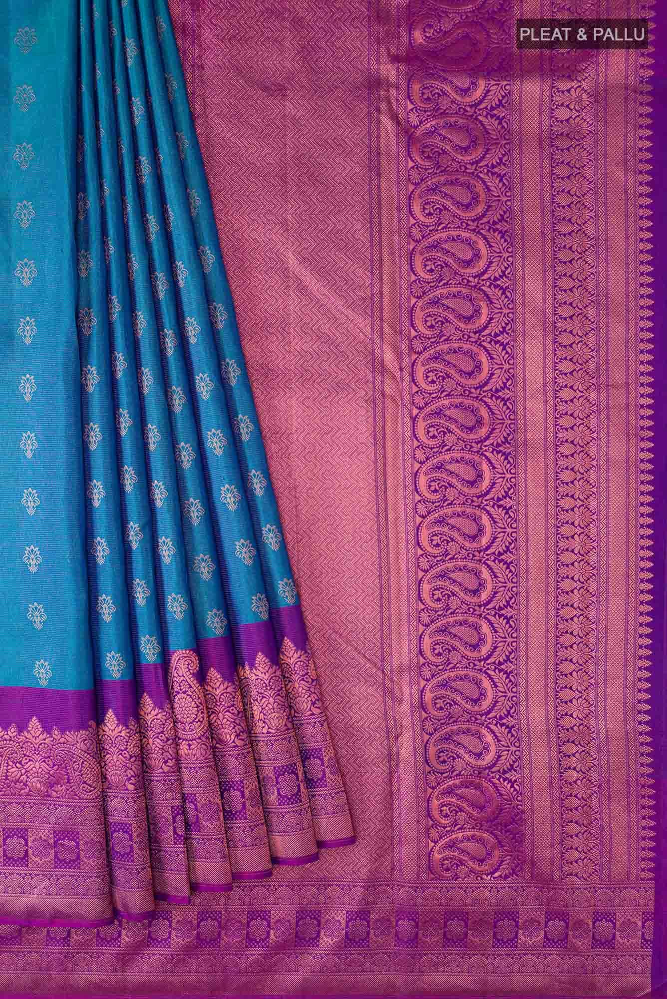 Blue Kanchipuram Silk Saree