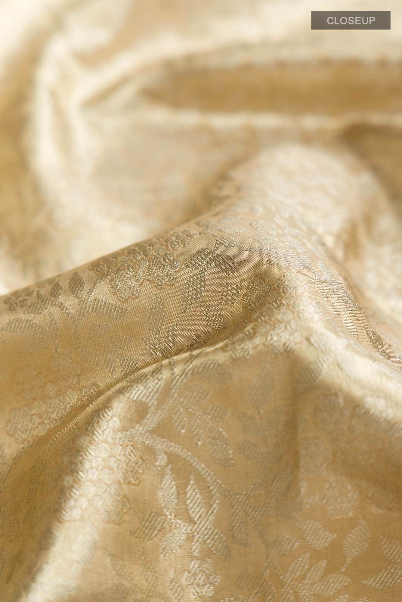 Gold Kanchipuram Tissue Silk Saree