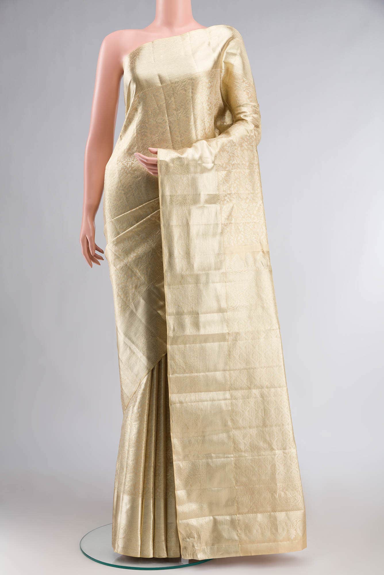 Gold Kanchipuram Tissue Silk Saree