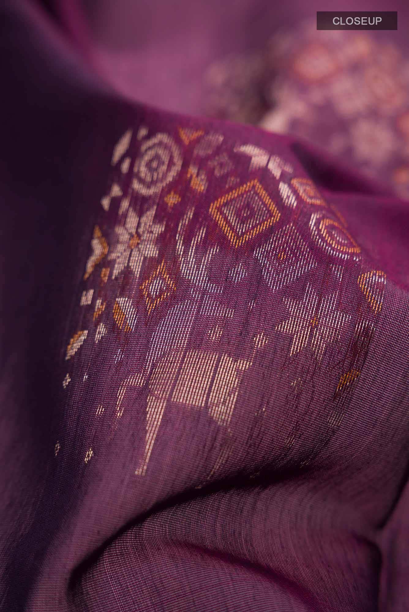 Magenta Silk Cotton Saree