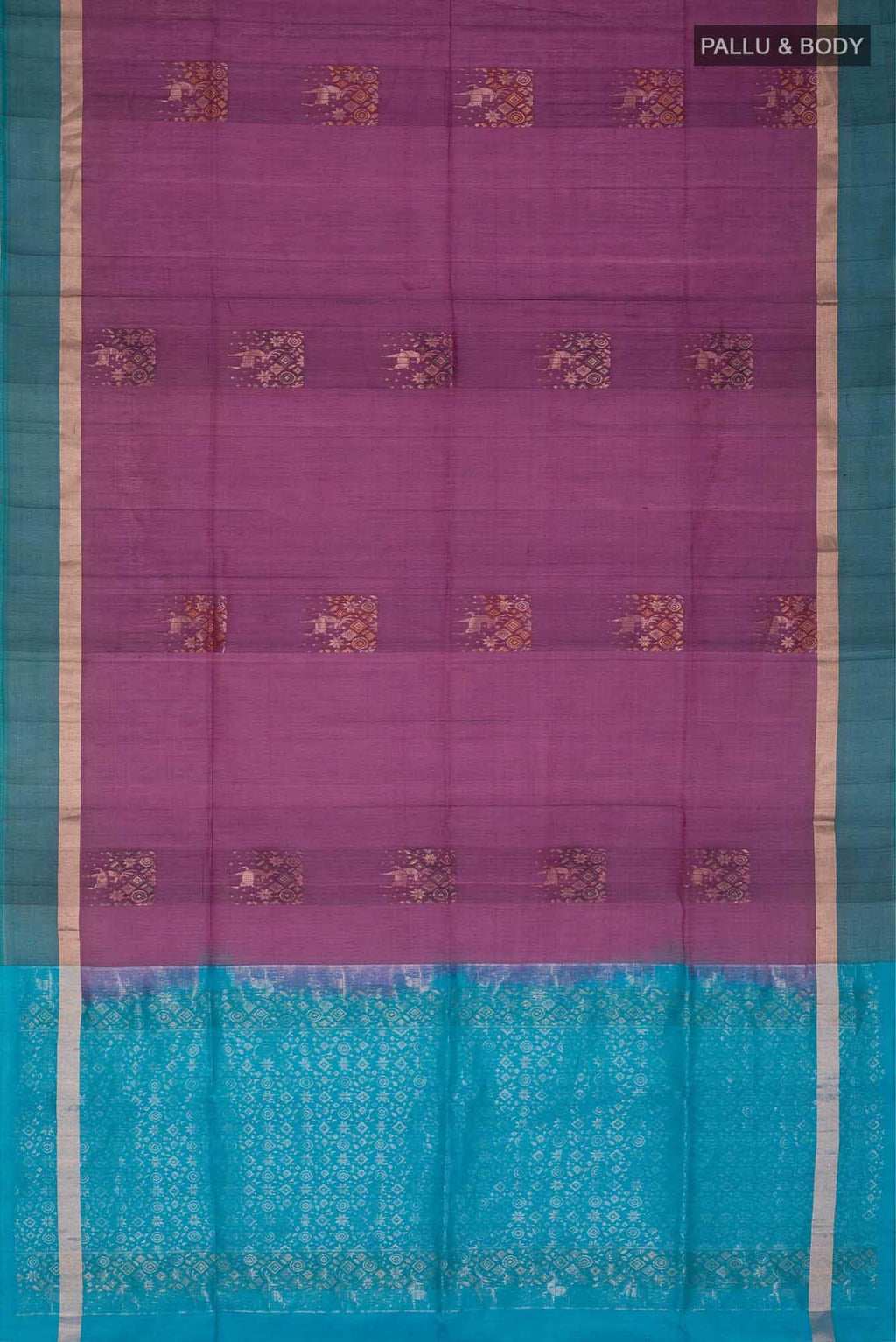 Magenta Silk Cotton Saree