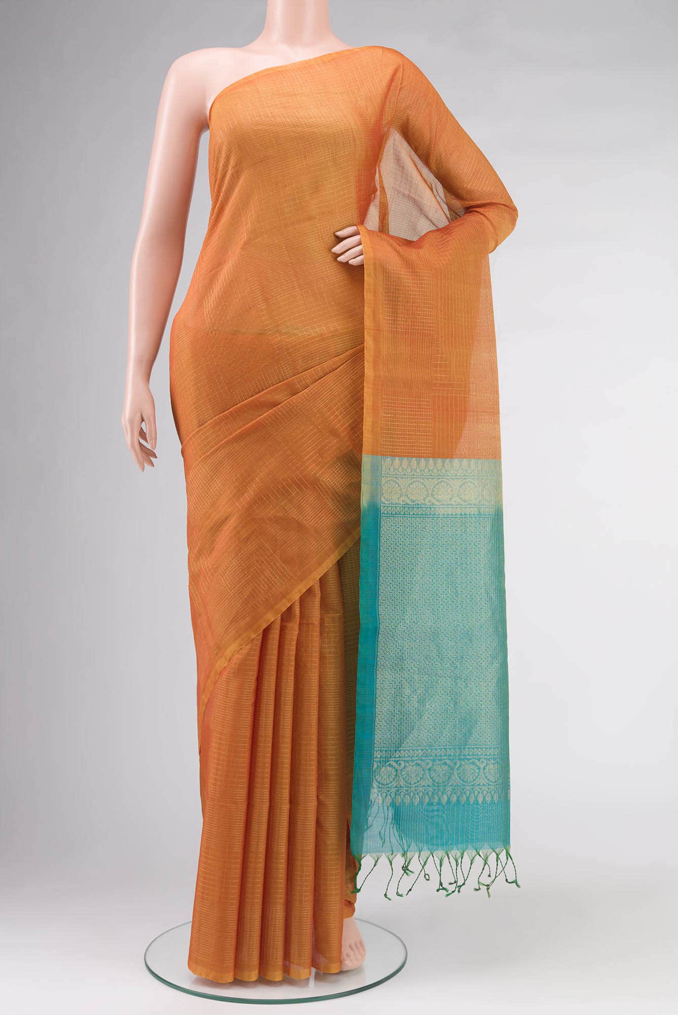 Yellow Silk Cotton Saree