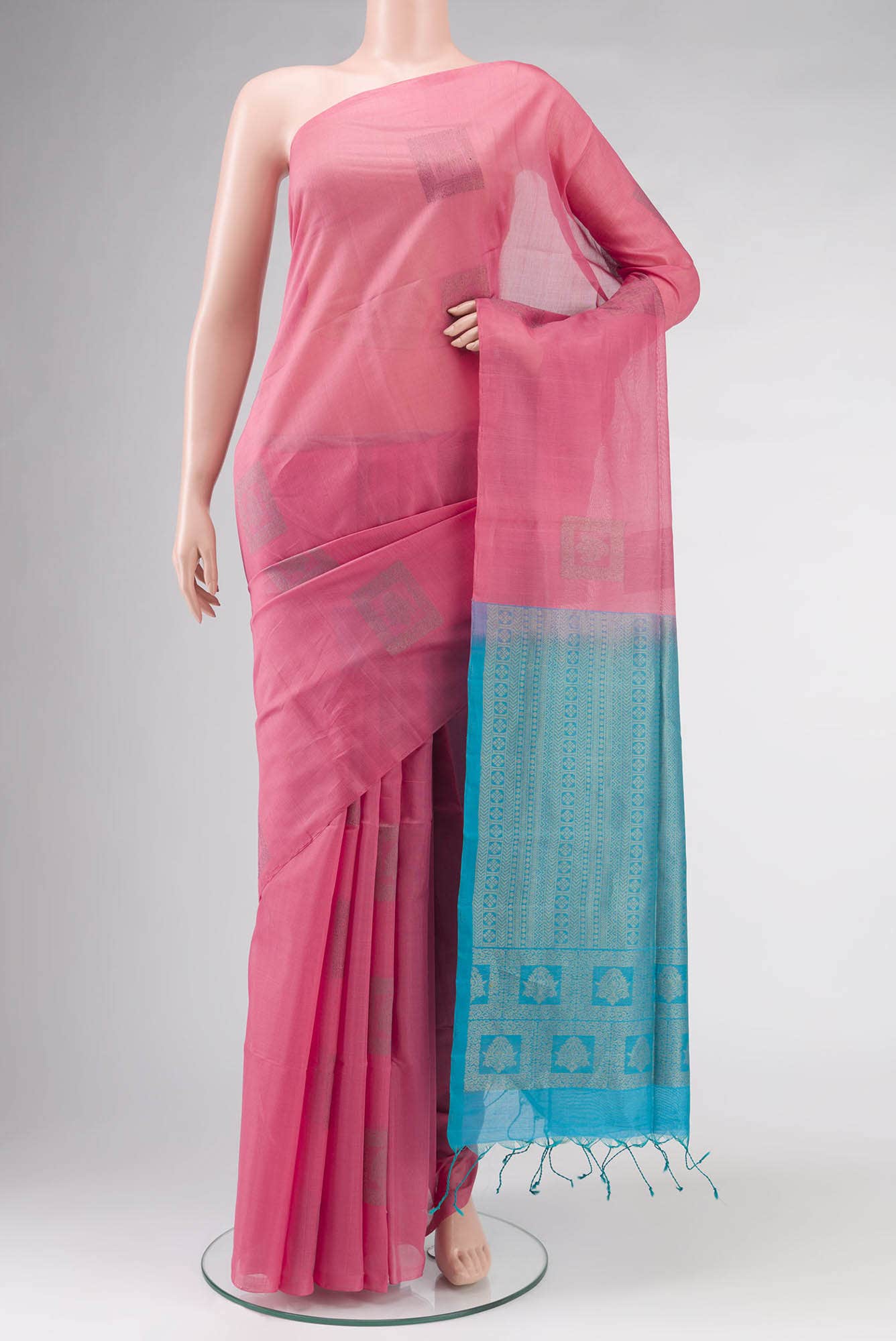 Pink Silk Cotton Saree