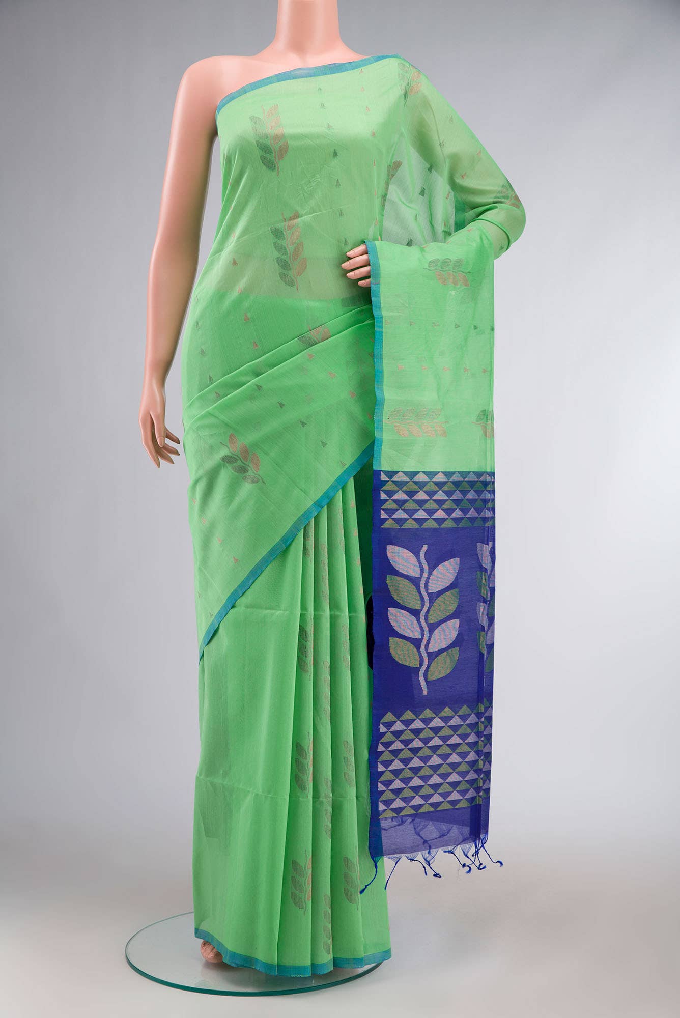 Green Silk Cotton Saree