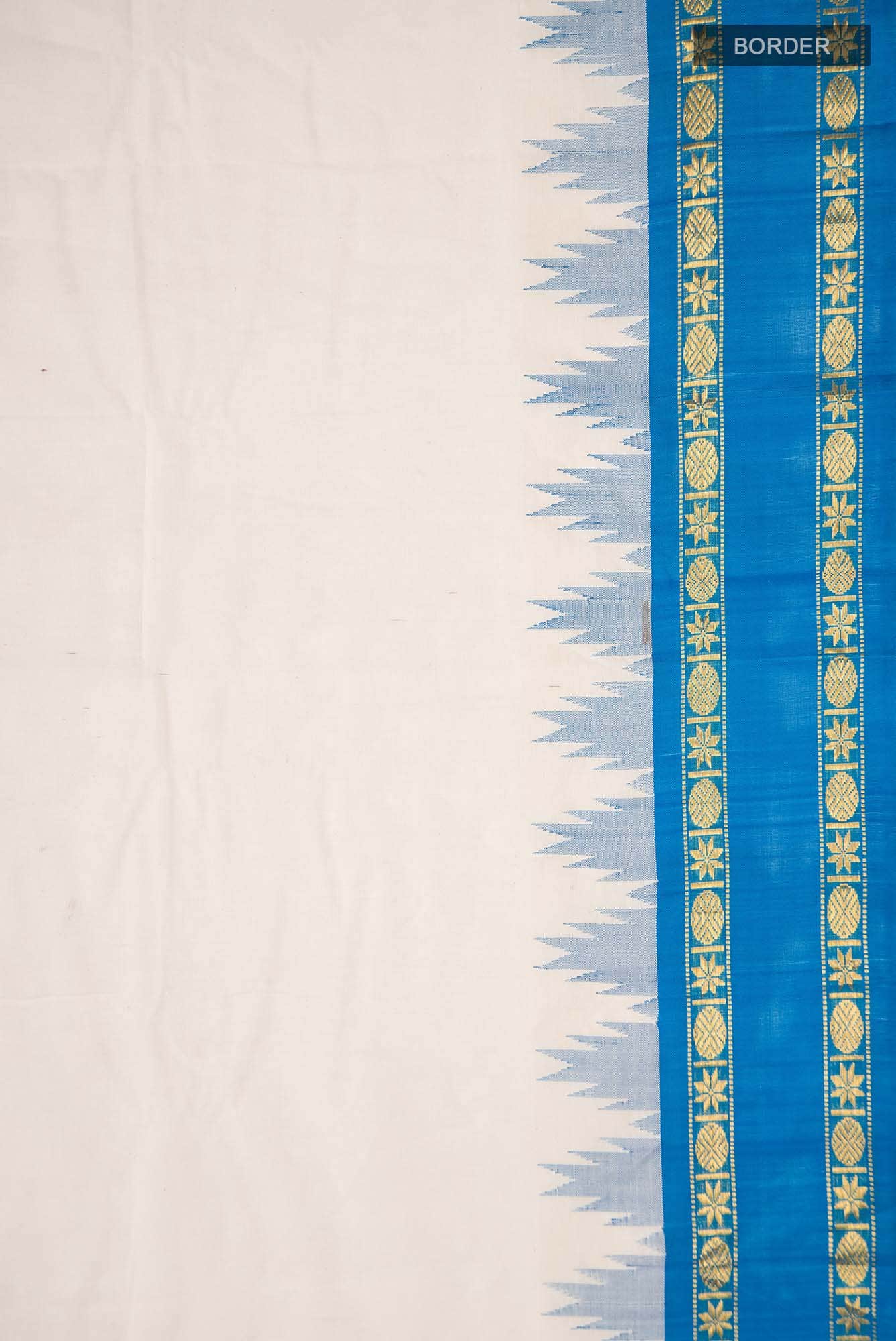 White Kanchi Cotton Saree