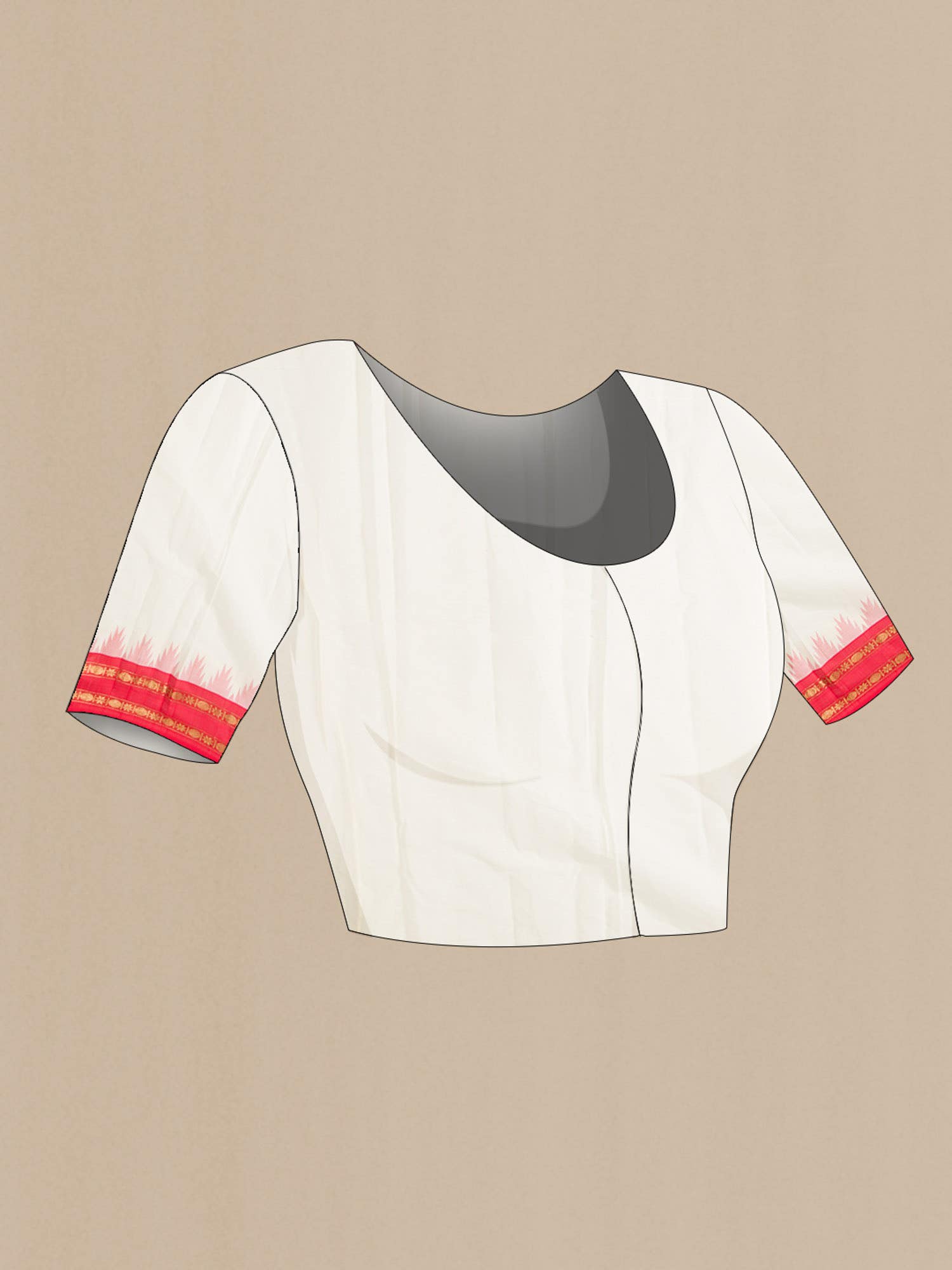 White Kanchi Cotton Saree