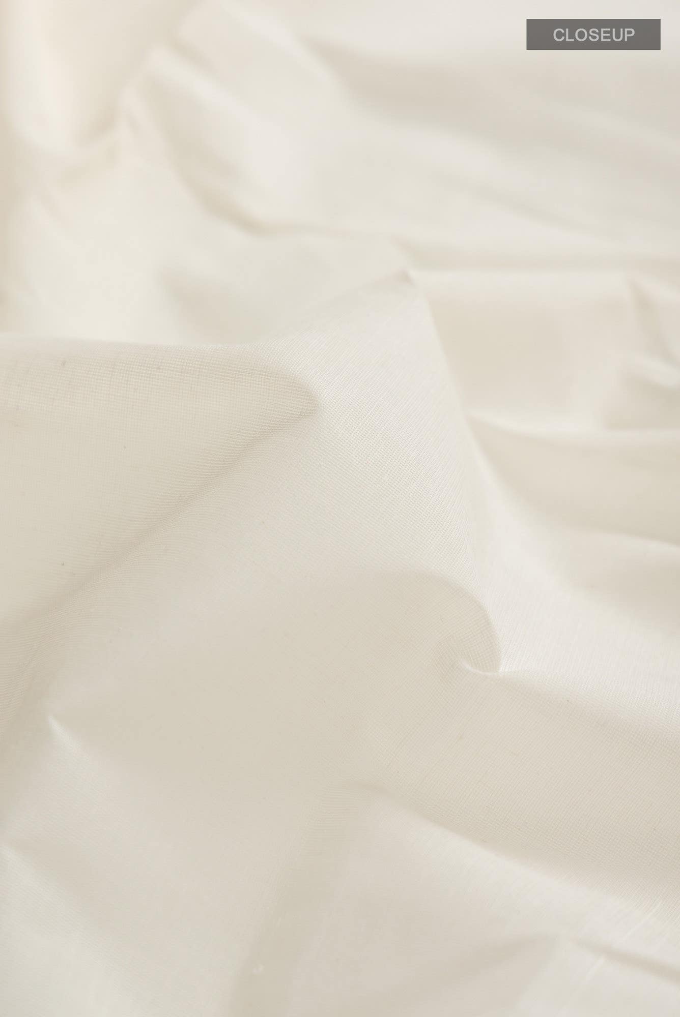 White Kanchi Cotton Saree