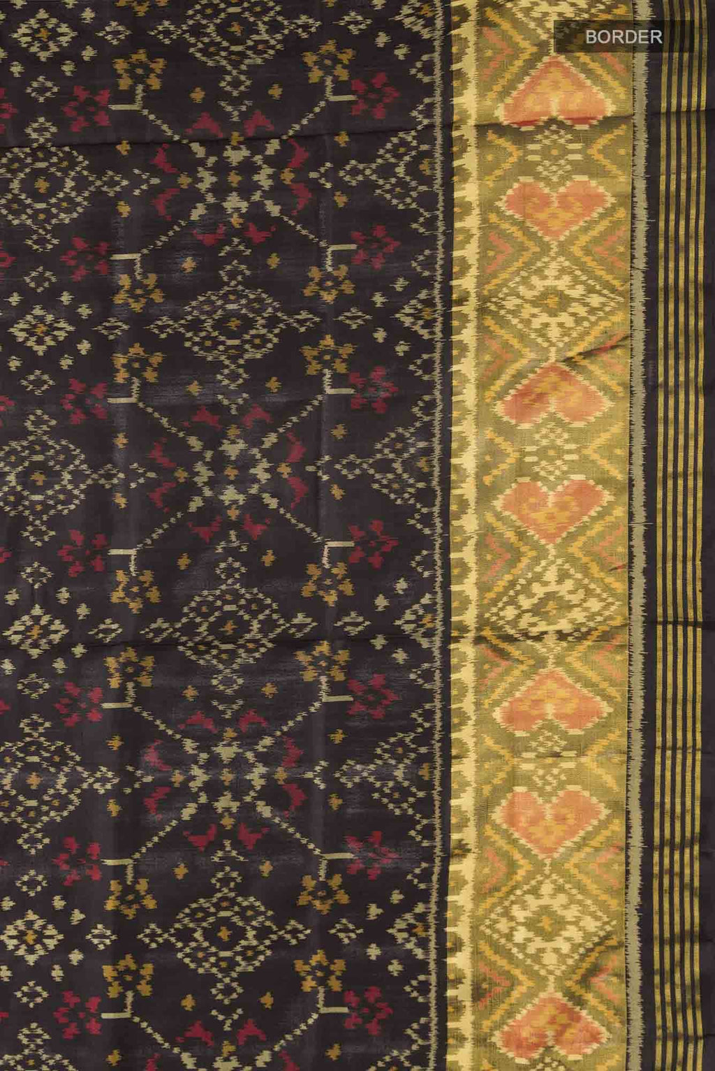 Black Rajkot Patola Silk Saree