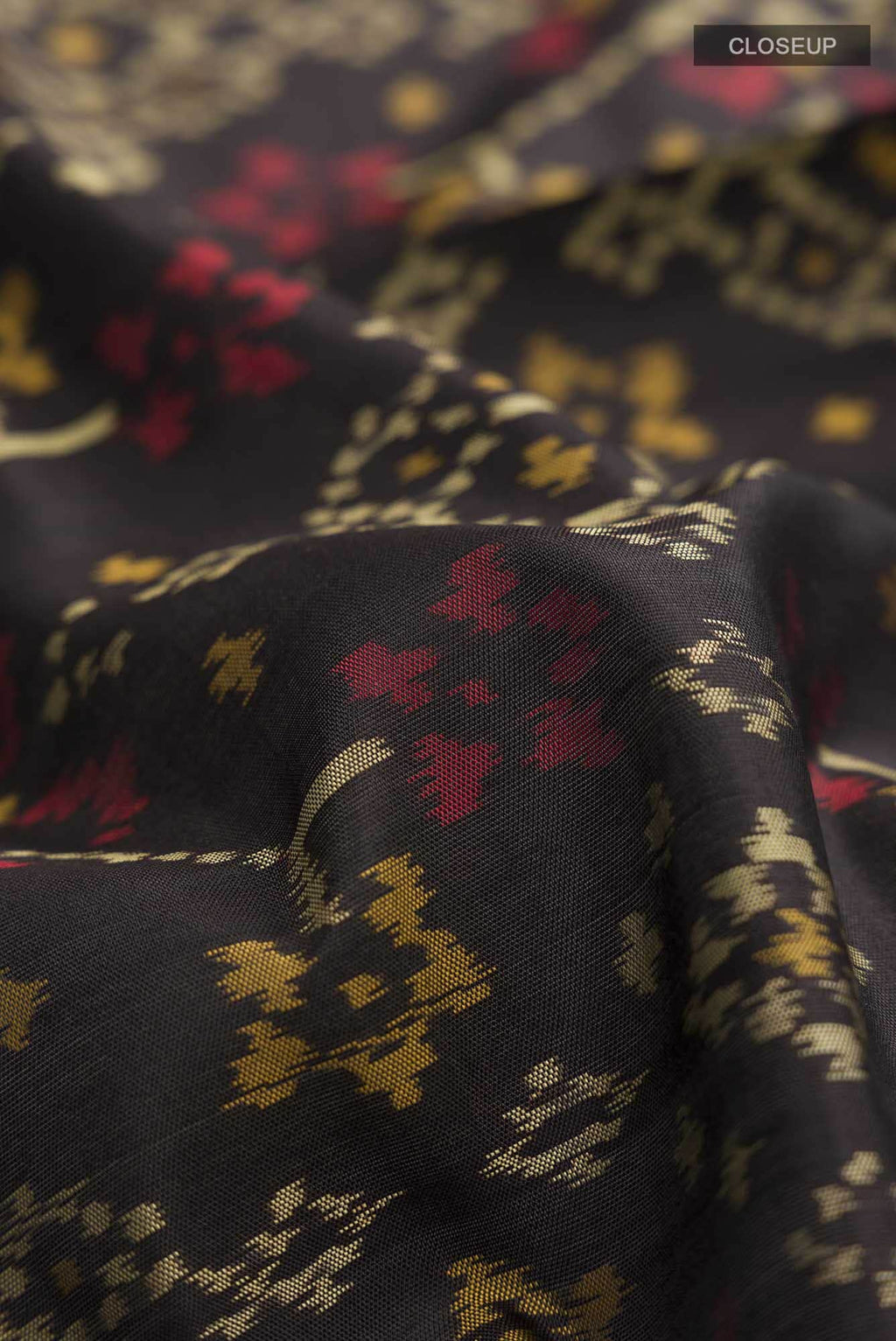 Black Rajkot Patola Silk Saree