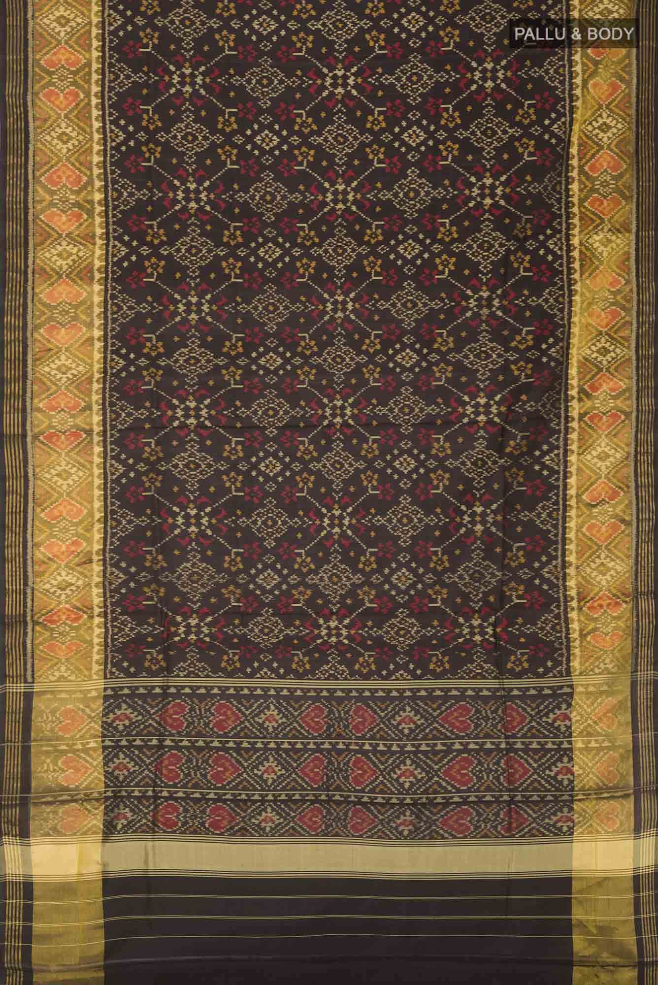 Black Rajkot Patola Silk Saree
