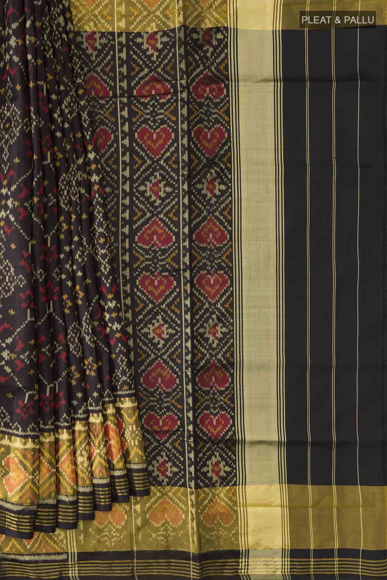 Black Rajkot Patola Silk Saree