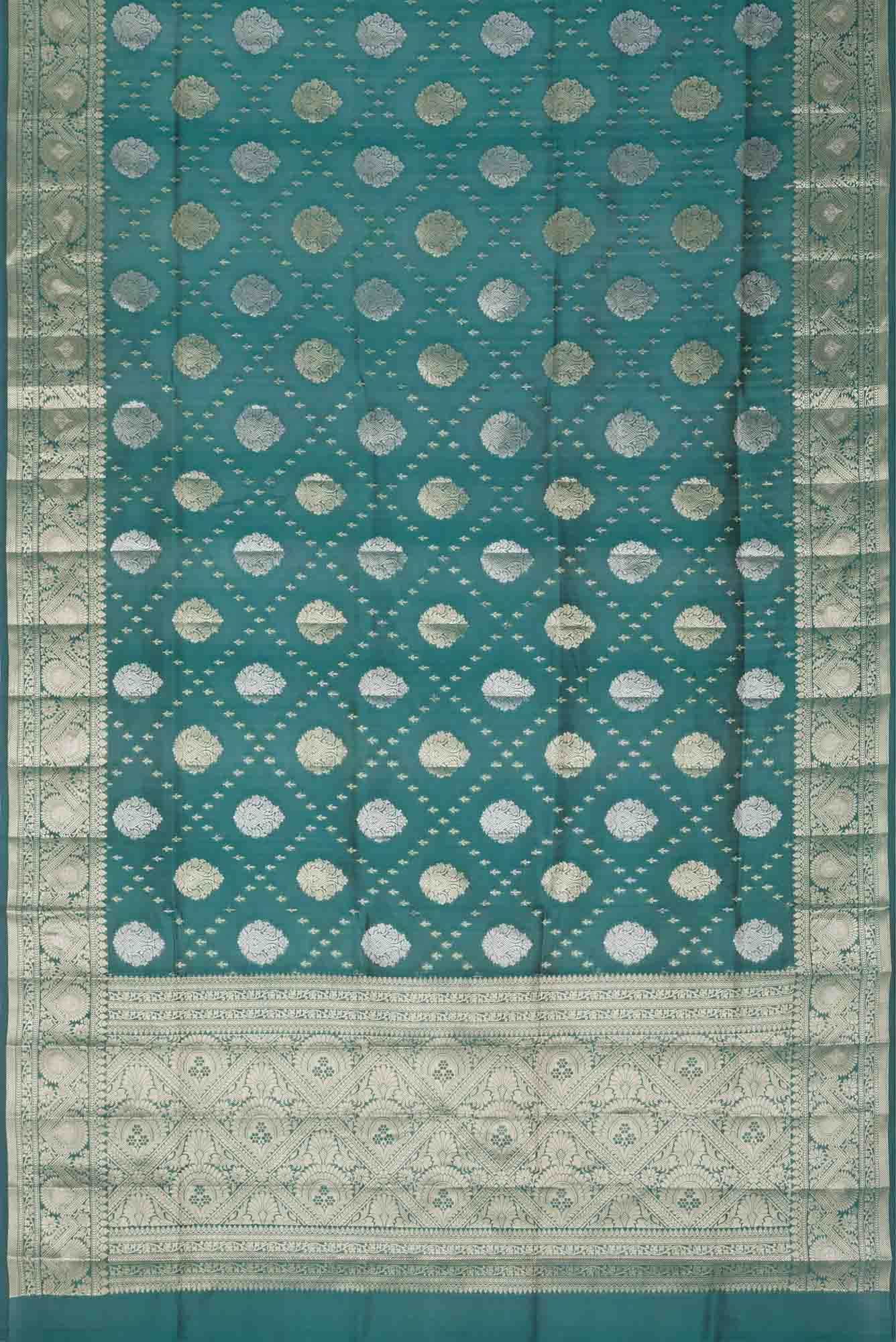 Green Banarasi Raw Silk Saree
