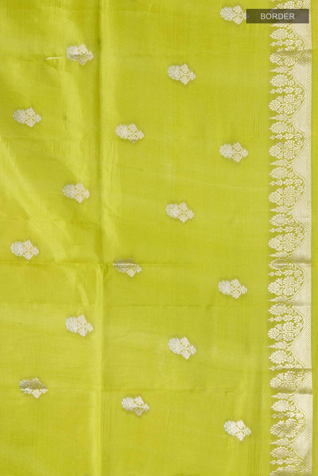 Green Banarasi Raw Silk Saree