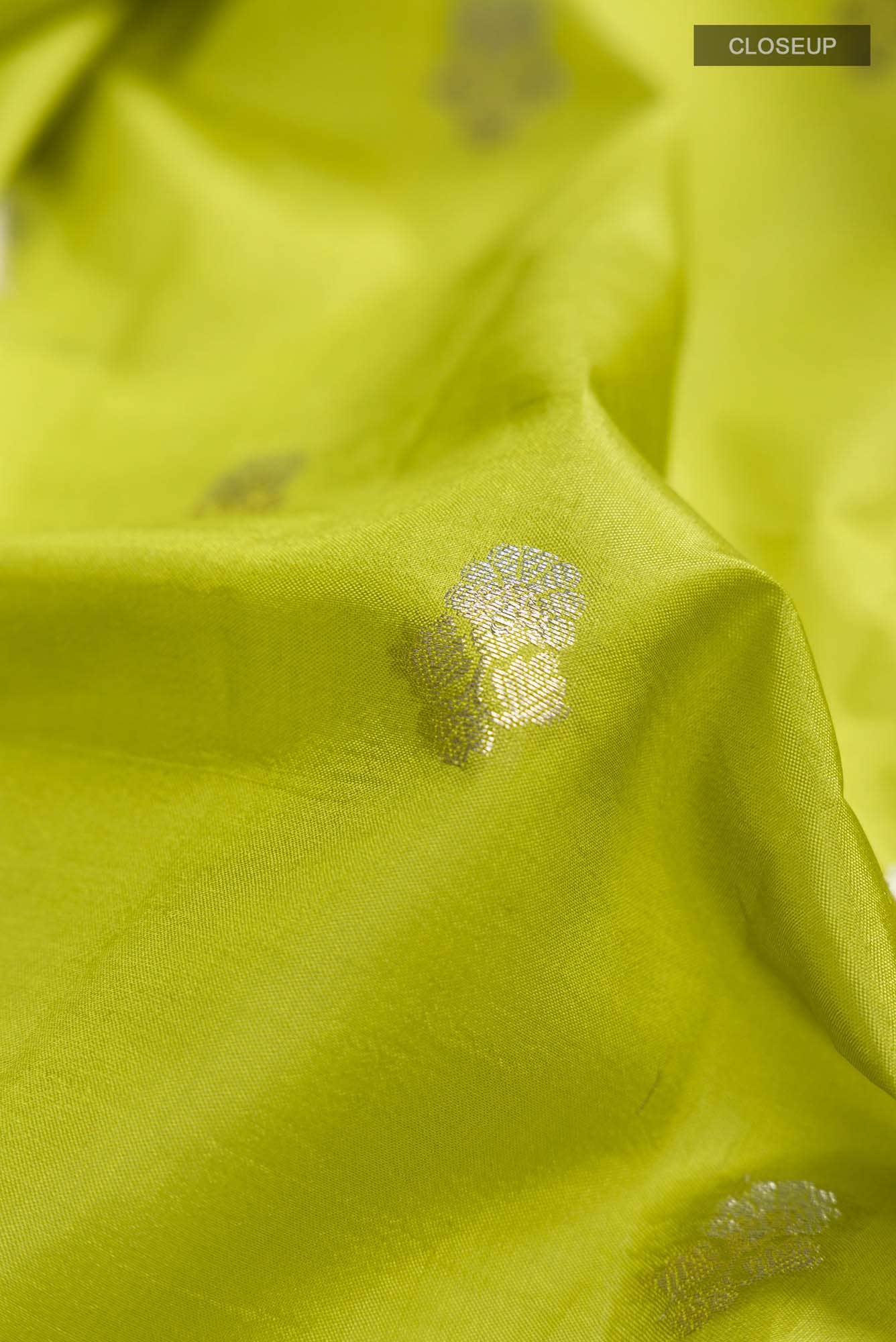 Green Banarasi Raw Silk Saree